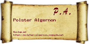Polster Algernon névjegykártya